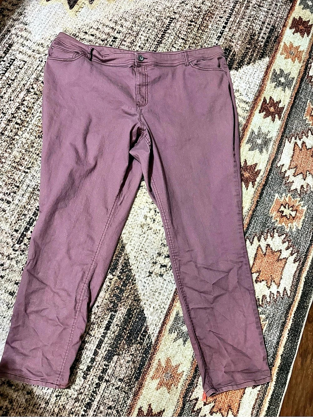 Est. 1946 Denim Straight Leg Jeans Purple Waist 24W